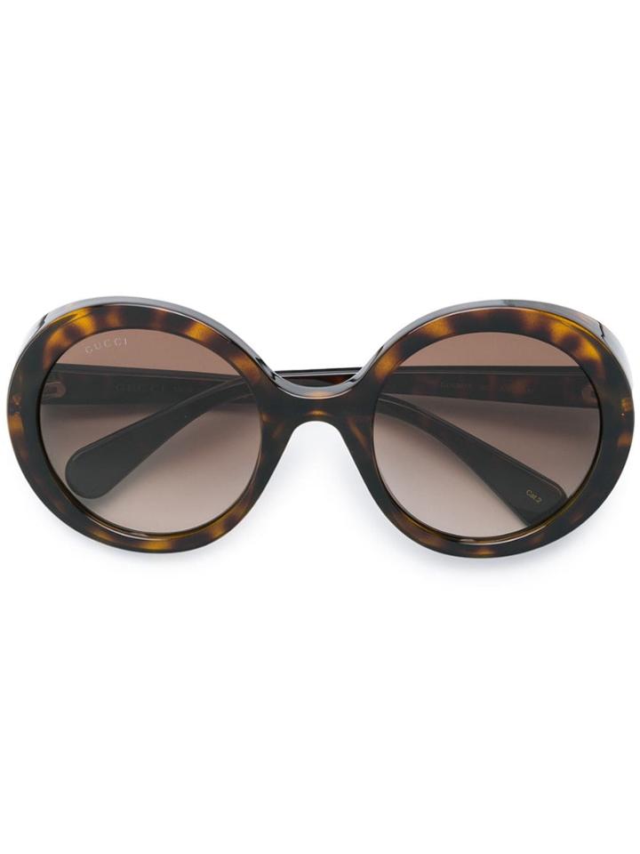 Gucci Eyewear Round Tinted Sunglasses - Brown
