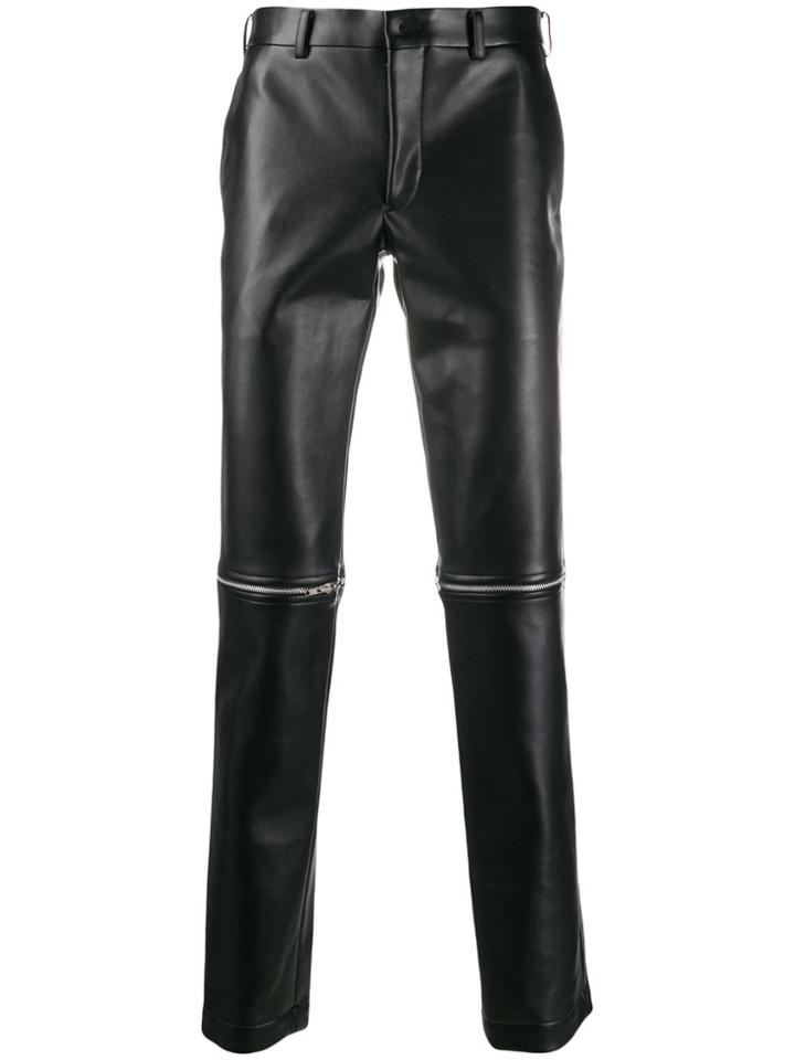 Comme Des Garçons Homme Plus Faux-leather Zipped Trousers - Black