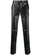 Comme Des Garçons Homme Plus Faux-leather Zipped Trousers - Black