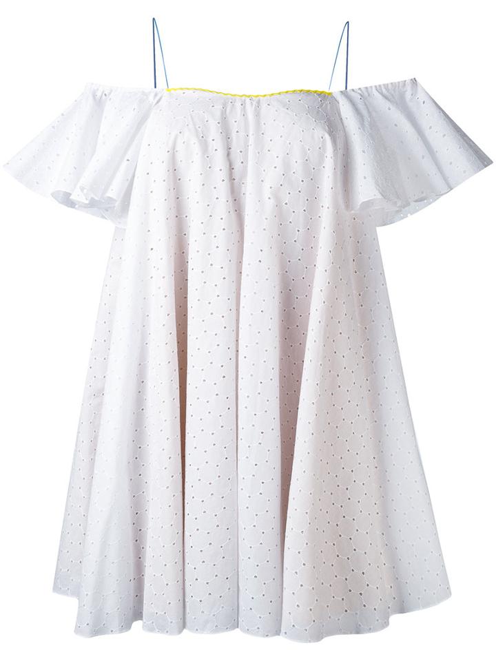 Anna October - English Embroidery Shift Dress - Women - Silk/cotton - M, White, Silk/cotton