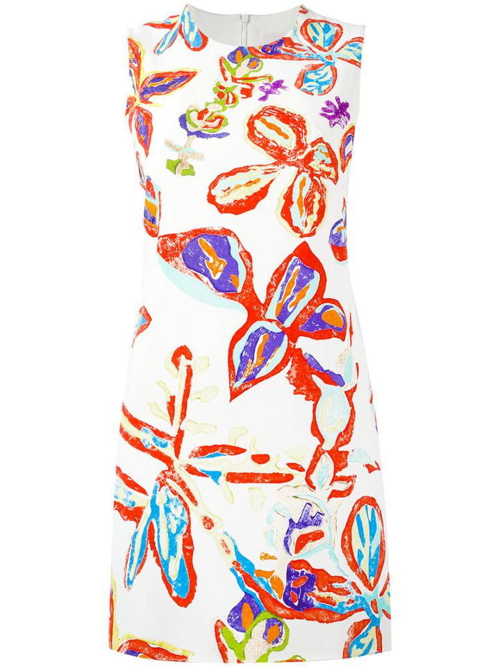 Peter Pilotto - Printed Shift Dress - Women - Polyester/spandex/elastane/acetate/viscose - 8, Women's, Nude/neutrals, Polyester/spandex/elastane/acetate/viscose