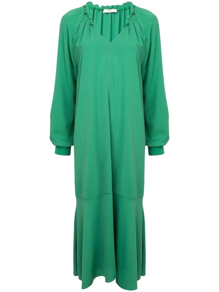 Tibi Split Neck Slip Dress - Green