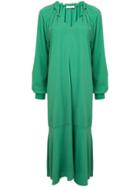 Tibi Split Neck Slip Dress - Green