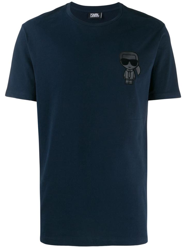 Karl Lagerfeld Crewneck Ikonik Print T-shirt - Blue