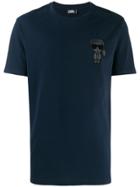 Karl Lagerfeld Crewneck Ikonik Print T-shirt - Blue