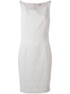 D.exterior - Jacquard Boat Neck Dress - Women - Cotton/polyamide/polyester/spandex/elastane - 44, Grey, Cotton/polyamide/polyester/spandex/elastane