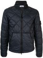 Stone Island Quilted High Neck Jacket - Blue