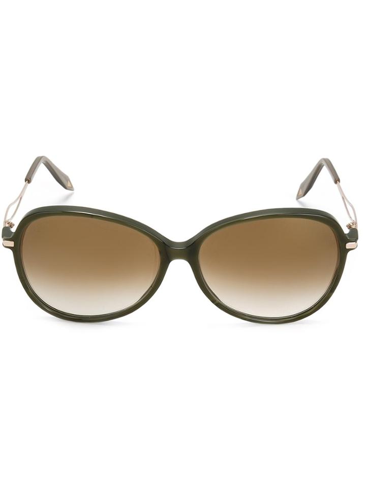 Victoria Beckham 'acetate Butterfly' Sunglasses - Green