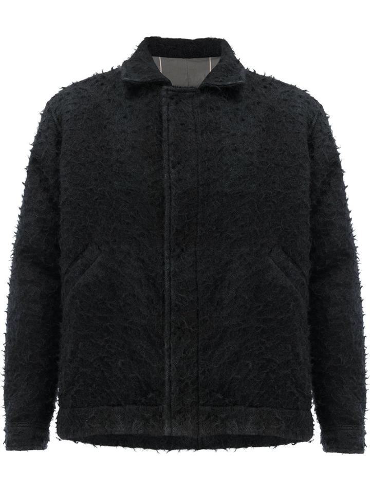 Uma Wang Furry Detail Jacket - Black