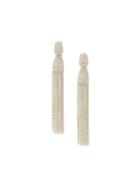 Oscar De La Renta Chain Tassel Clip-on Earrings