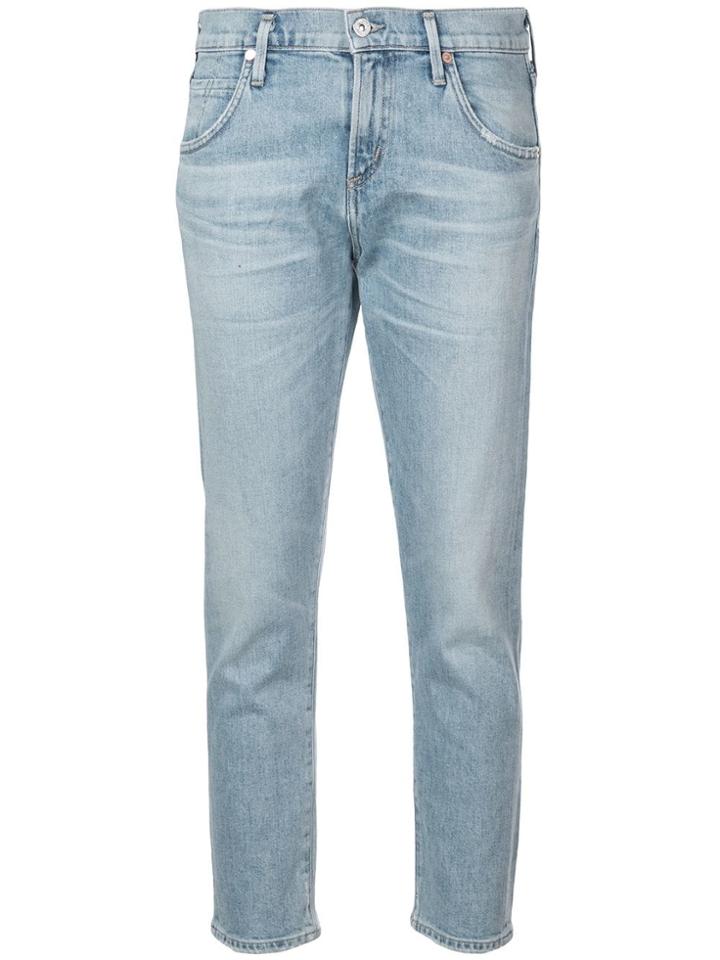 Citizens Of Humanity Cropped Mid-rise Jeans - Blue