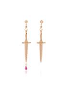 Pamela Love 18k Yellow Gold Diamond Dagger Earrings - Metallic