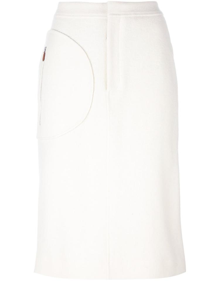 Nehera Pocket Detail Pencil Skirt - White