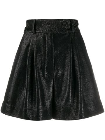 Styland Glittered Shorts - Black