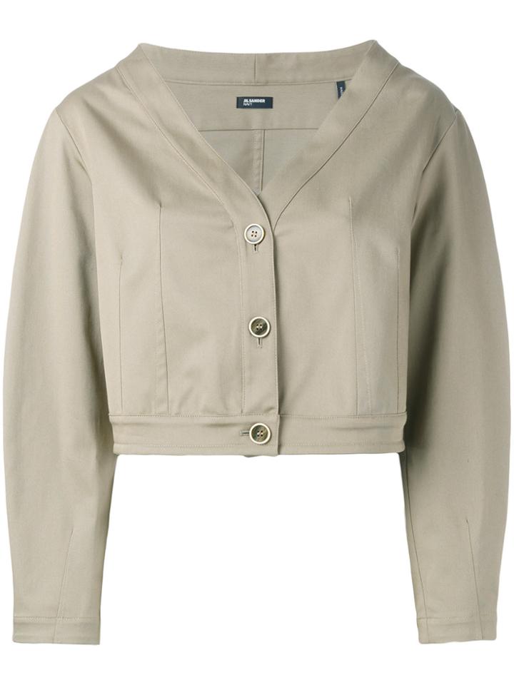 Jil Sander Navy Cropped Jacket - Nude & Neutrals
