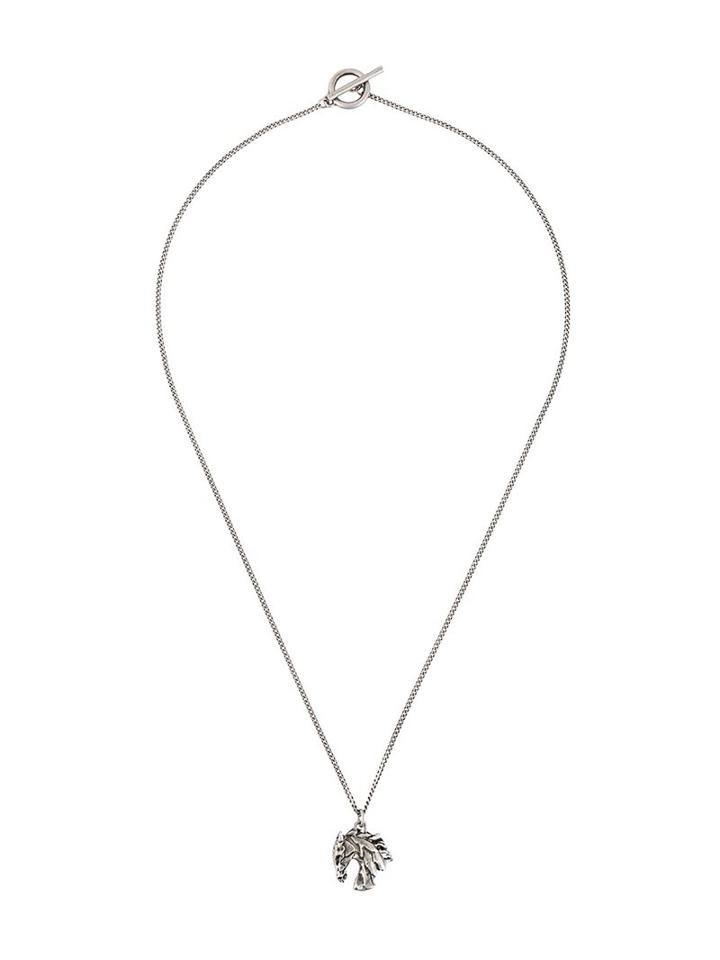 Roberto Cavalli 'pegasus Head' Necklace, Men's, Metallic