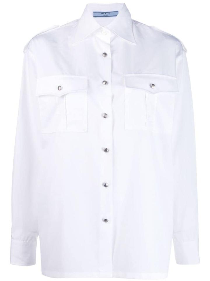 Prada Oversized Poplin Shirt - White