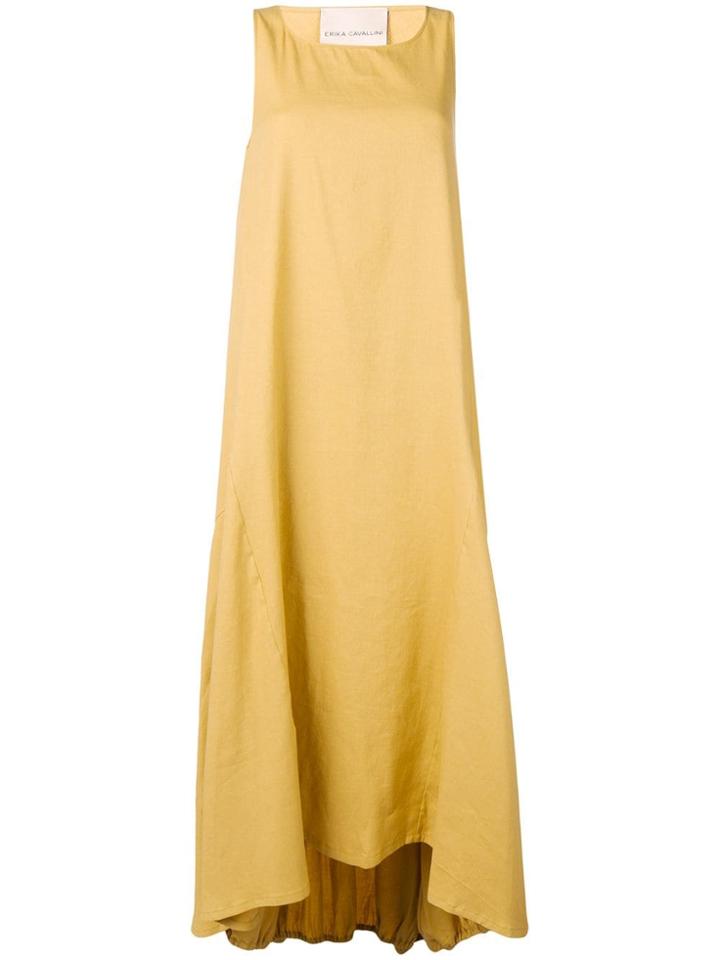 Erika Cavallini Pleated Detail Dress - Yellow
