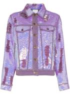 Ashish Ashs Ls Jkt Dnm Dstry Sqn - Purple