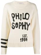 Philosophy Di Lorenzo Serafini Logo Print Sweater - Neutrals