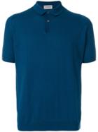John Smedley Rhodes Knitted Polo Shirt - Blue
