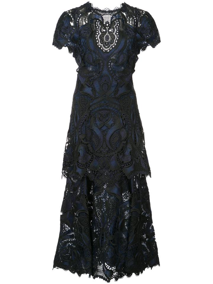 Jonathan Simkhai Embroidered Lace Dress - Black