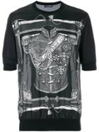 Dolce & Gabbana Military Uniform Print T-shirt - Black