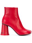 Mm6 Maison Margiela Chunky Heel Boots - Red