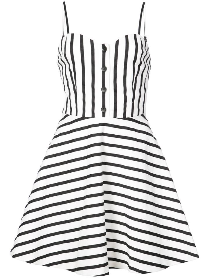 Alice+olivia Nella Striped Mini Dress - White