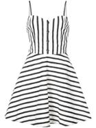 Alice+olivia Nella Striped Mini Dress - White