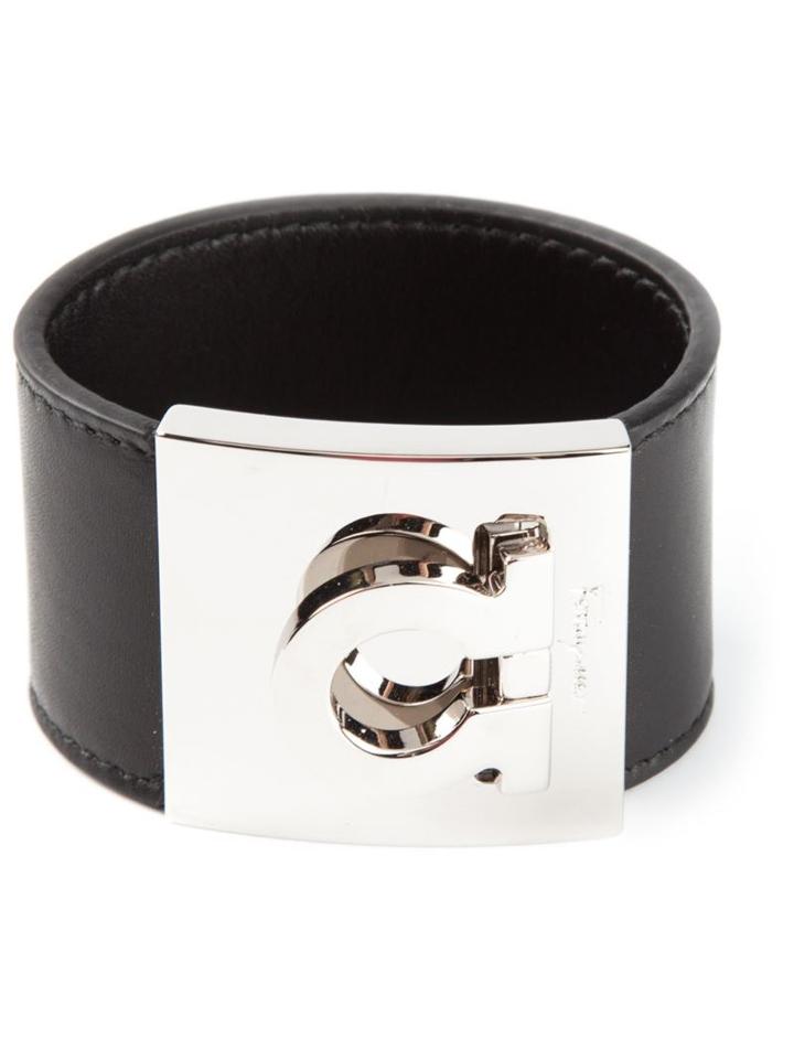Salvatore Ferragamo Gancio Logo Bracelet, Women's, Black