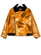 Andorine Metallic Biker Jacket - White