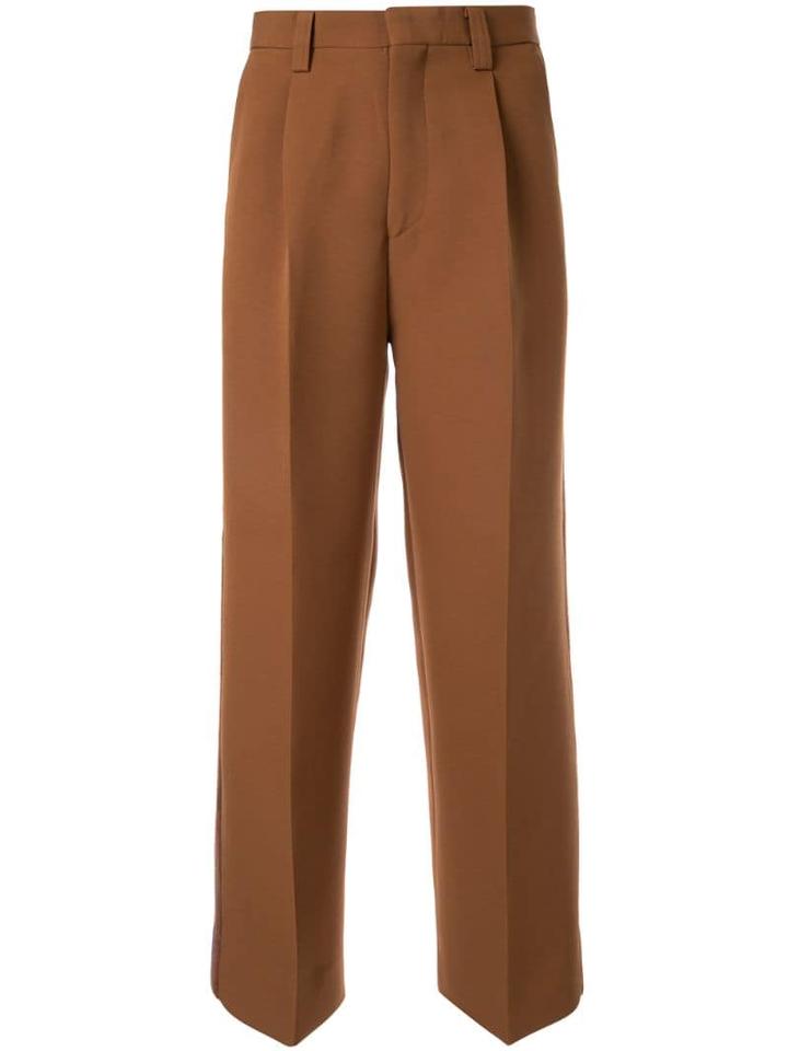 Coohem Knitted Side Line Trousers - Brown