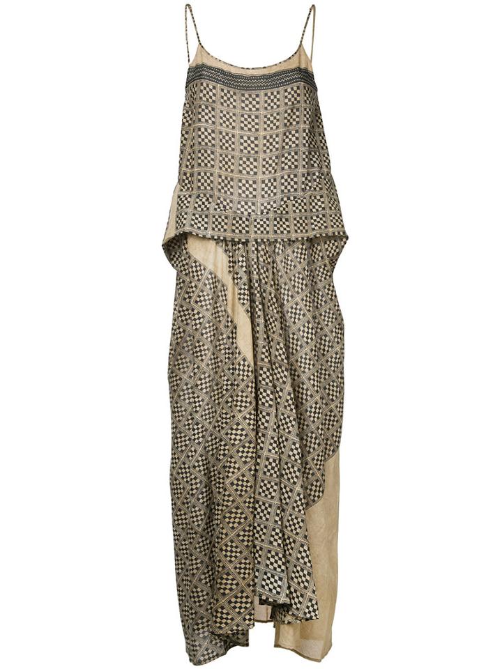 Uma Wang - Layered Dress - Women - Cotton - S, Brown, Cotton