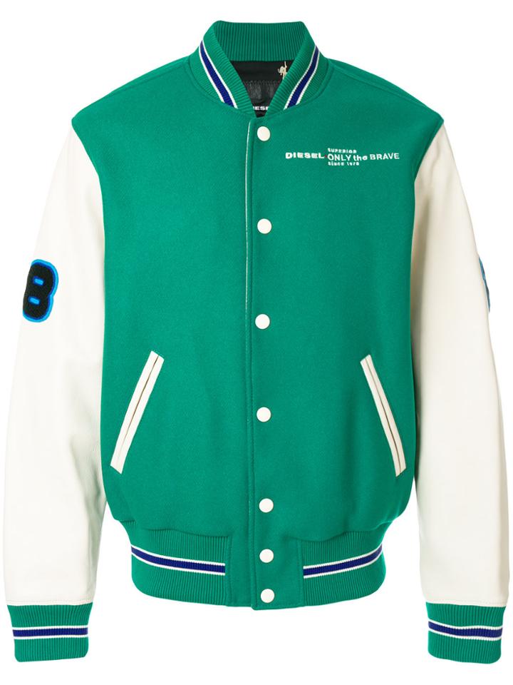 Diesel Patch Varsity Jacket - Green