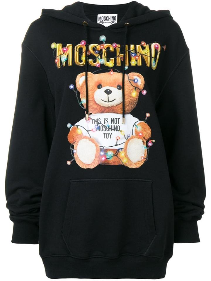 Moschino Teddy Holiday Hoodie - Black