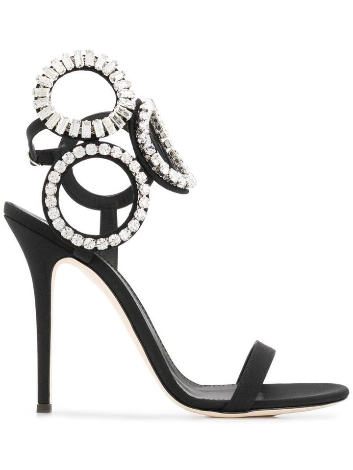 Giuseppe Zanotti Embellished Ankle Sandals - Black