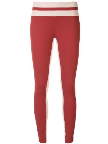 Vaara Tuxedo Leggings - Red