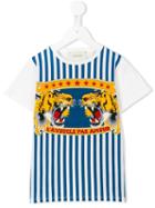 Gucci Kids Striped Circus Print T-shirt, Boy's, Size: 8 Yrs, White
