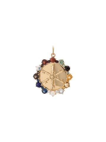 Foundrae 18kt Yellow Gold Multi Stone Aether Pendant