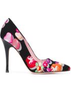 Giamba Candy Print Pumps, Women's, Size: 35, Black, Viscose/leather