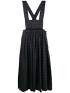Comme Des Garçons Comme Des Garçons Check Pinafore Dress - Blue