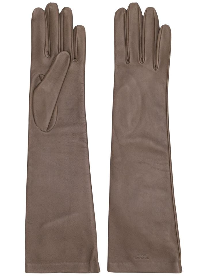 Rochas Mid-length Gloves - Grey
