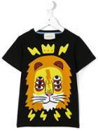 Gucci Kids Lion Print T-shirt, Boy's, Size: 6 Yrs, Black