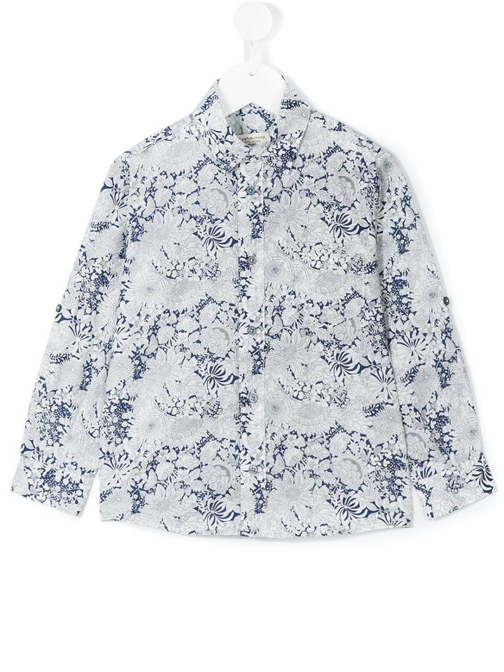 Cashmirino - Linear Marigold Print Shirt - Kids - Cotton - 3 Yrs, White