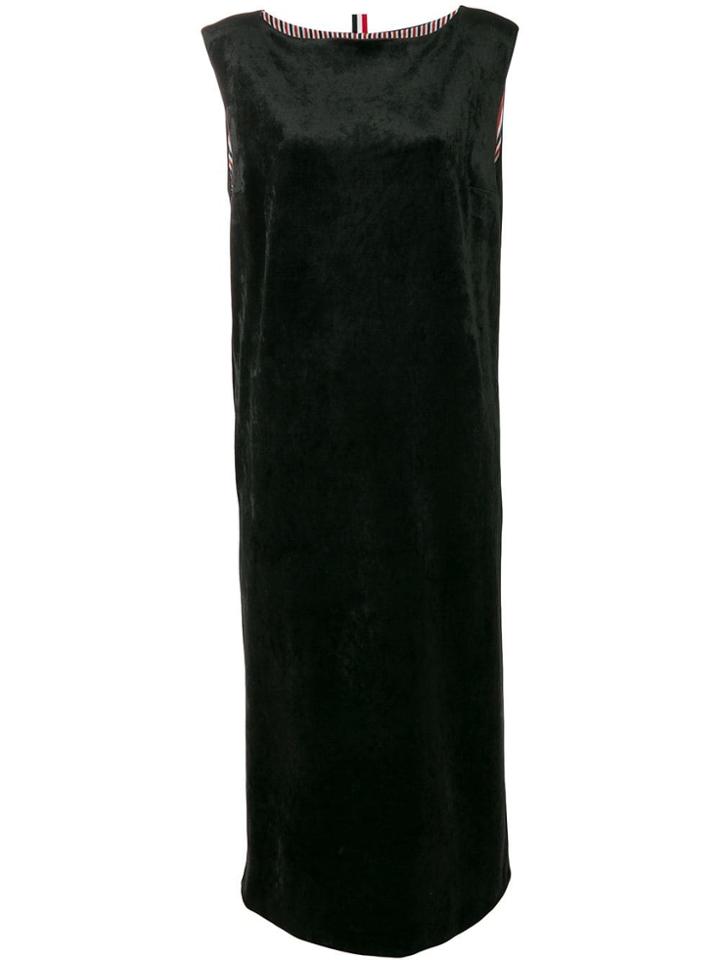 Thom Browne Velvet Sheath Dress - Black