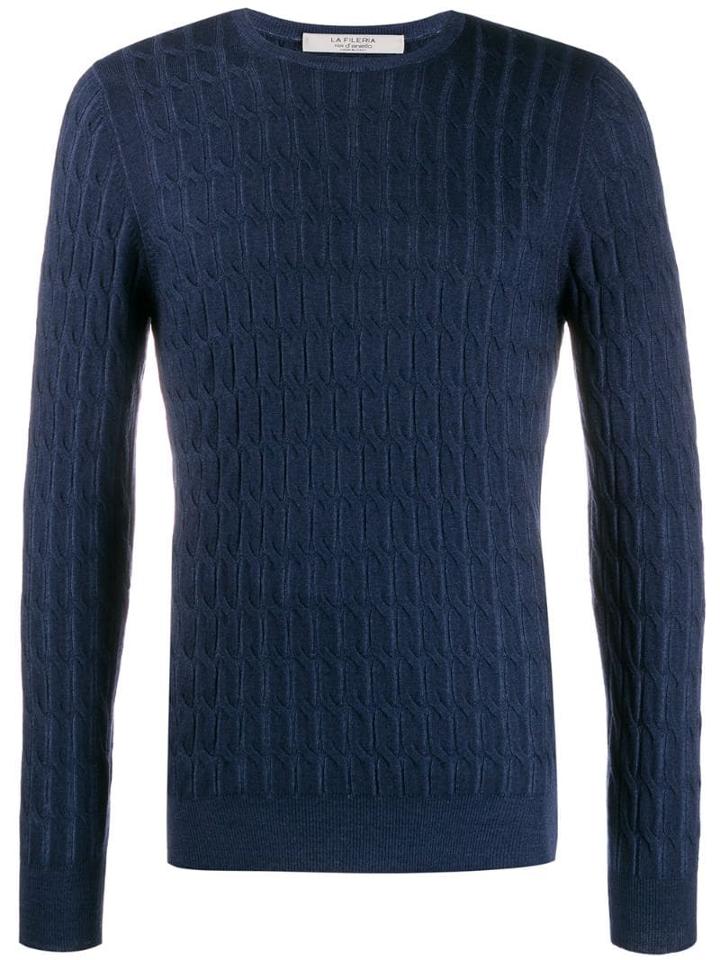 La Fileria For D'aniello Cable-knit Sweatshirt - Blue