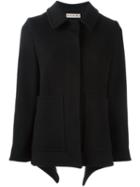 Marni Fluted Jacket, Women's, Size: 40, Black, Cotton/viscose/virgin Wool