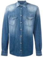 Dolce & Gabbana Faded Denim Shirt, Men's, Size: 42, Blue, Cotton