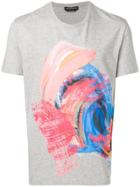 Alexander Mcqueen Paint Print T-shirt - Grey